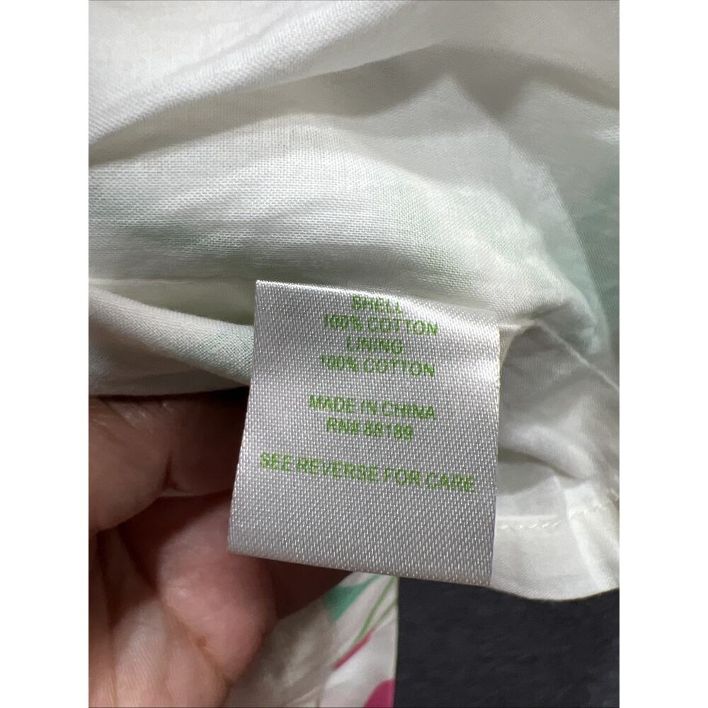 Lilly Pulitzer Franco Dress Classic White Had Me A Blast Floral Strapless Size 8 - Picture 12 of 14